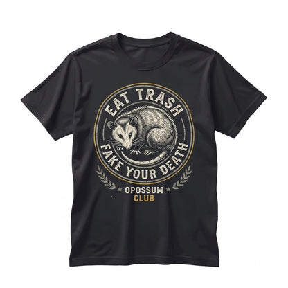 Funny Eat Trash Possum Meme Graphic Cute Opossum Vintage Retro Unisex TShirt