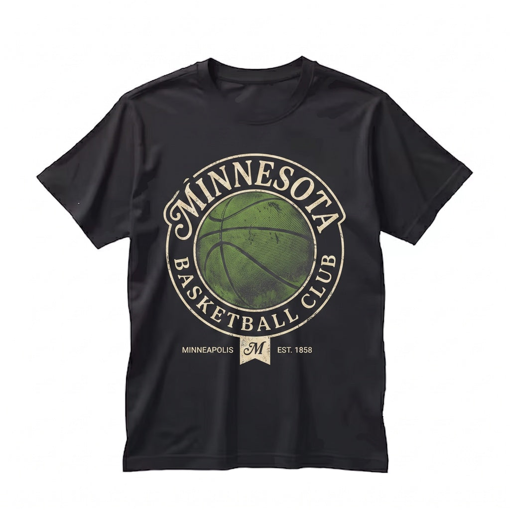 Minnesota Basketball Streetwear Graphic Bball Back Print Unisex TShirt