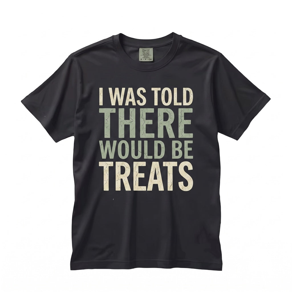 I Was Told There Would Be Treats Funny Tuxedo Cat Lover Graphic Apparel Unisex TShirt
