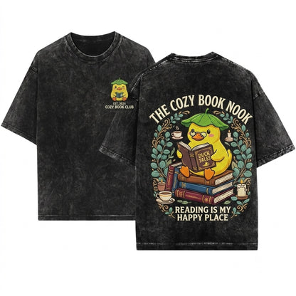 Embroidered 1717 Cute Aesthetic Japanese Bath Duck Anime Cozy Gift Unisex Wash T-Shirt
