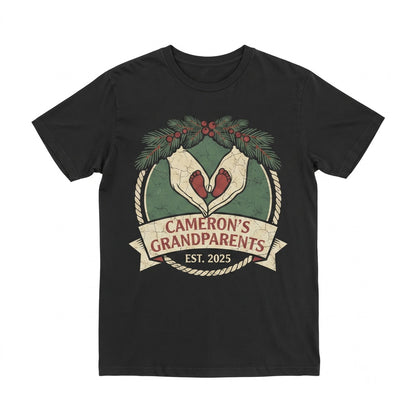 First Christmas Grandparents Personalized Year Gift Our 1st Xmas Keepsake New Grandma Grandpa Unisex TShirt