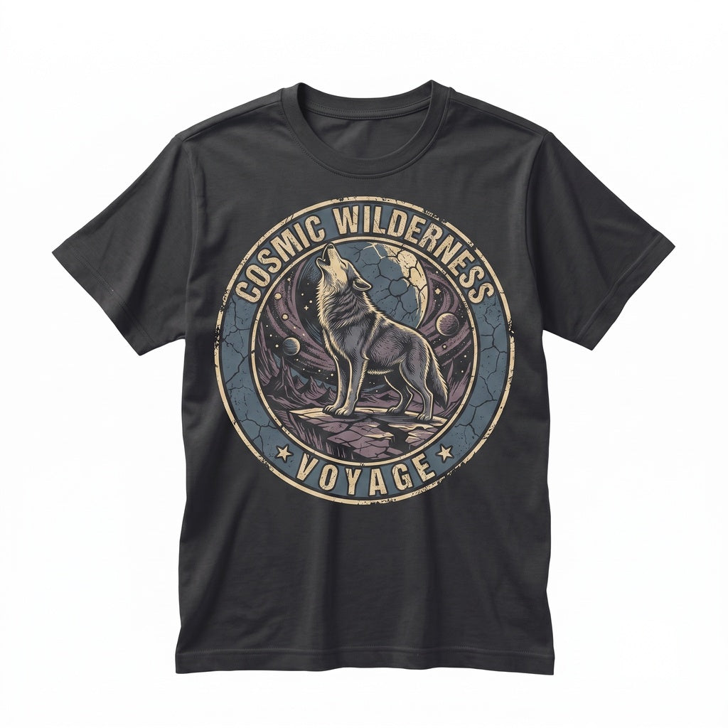 Vintage Howling Wolf Moon Graphic Wildlife Nature Rustic Outdoor Gift Unisex TShirt