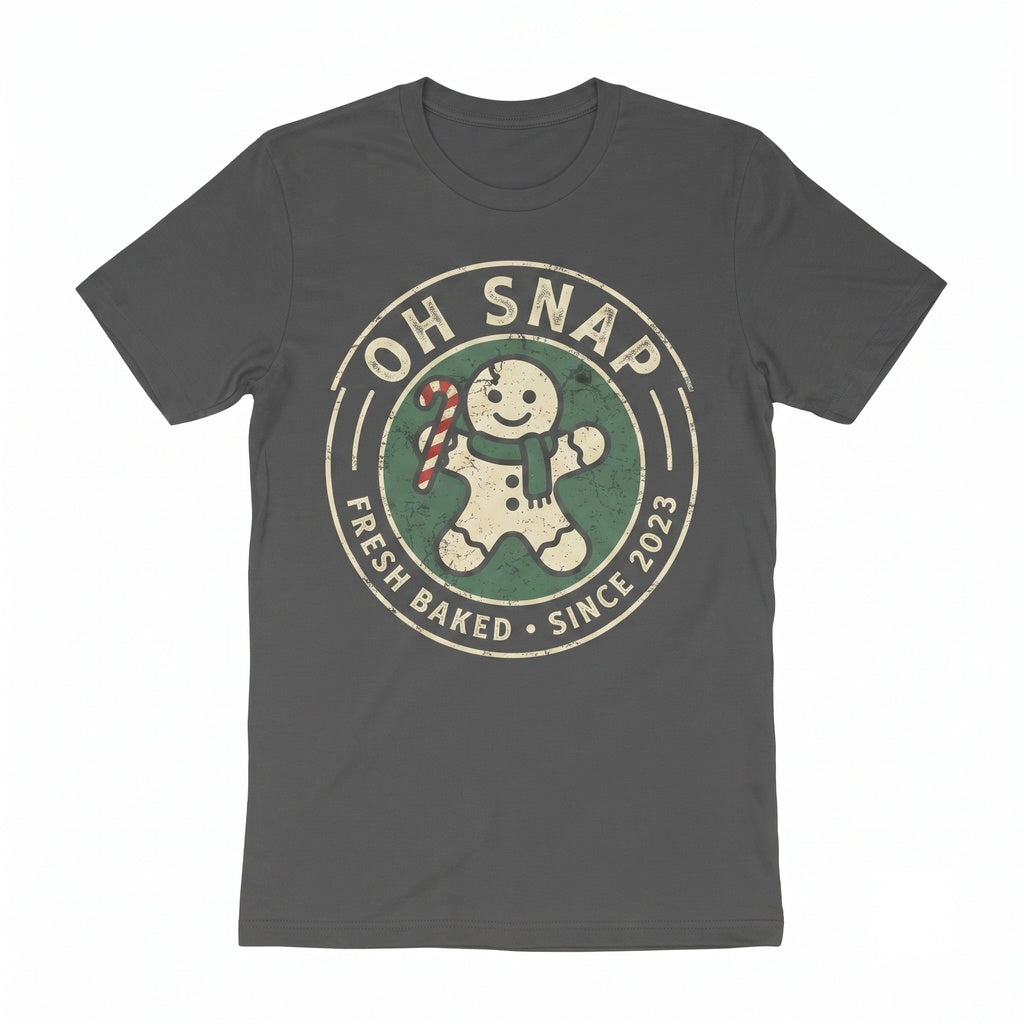 Oh Snap Gingerbread Striped Holiday Apparel Funny Cute Christmas Gift Unisex TShirt