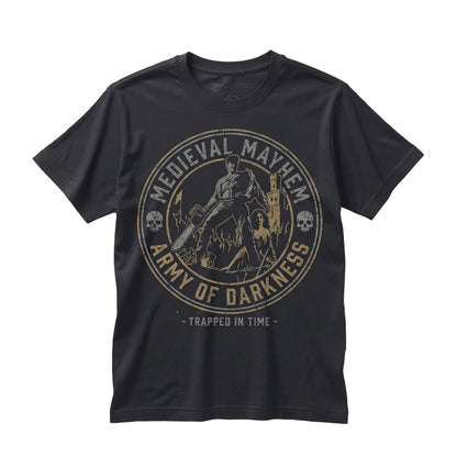 Medieval Dead Chainsaw Boomstick Horror Cult Movie Graphic Unisex TShirt