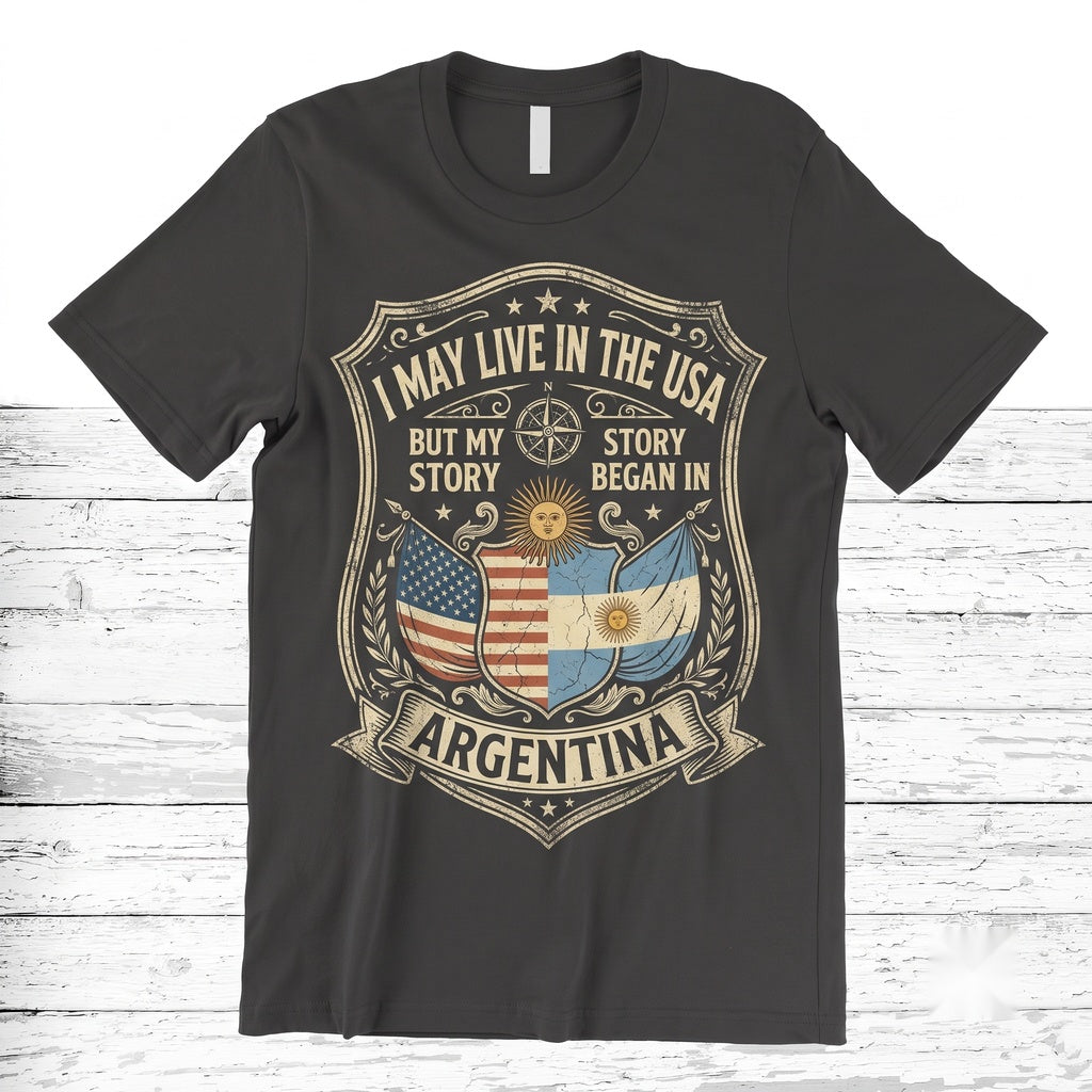 Argentine American Heritage Argentina Flag Roots USA Story Birthday Gift Apparel Tank Top Unisex TShirt