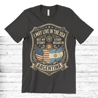 Argentine American Heritage Argentina Flag Roots USA Story Birthday Gift Apparel Tank Top Unisex TShirt