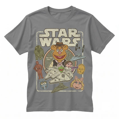 Retro Sci-Fi Puppet Mashup Graphic Apparel, Space Outpost Theme Park Family Vacation, May Fourth Holiday Unisex TShirt