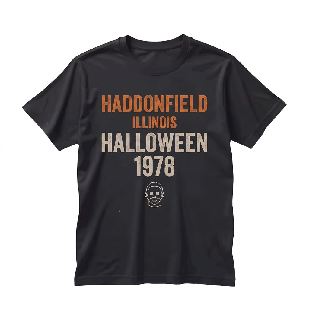 Vintage 1978 Haddonfield Horror Movie Pumpkin Retro Halloween Unisex TShirt