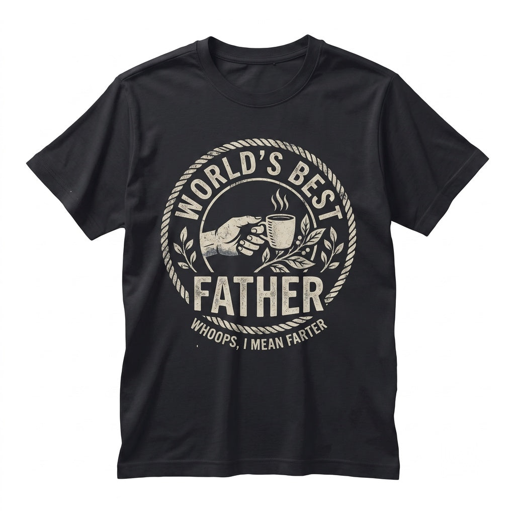 Worlds Best Farter I Mean Father Funny Coffee Mug Novelty Dad Birthday Ceramic Cup Fathers Day Present Unisex TShirt