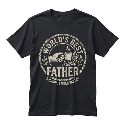 Worlds Best Farter I Mean Father Funny Coffee Mug Novelty Dad Birthday Ceramic Cup Fathers Day Present Unisex TShirt