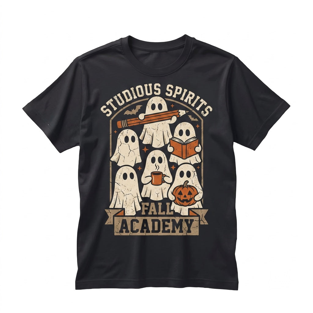 Spooky Halloween Ghost Teacher Fall Autumn Educator School Graphic Apparel Unisex TShirt