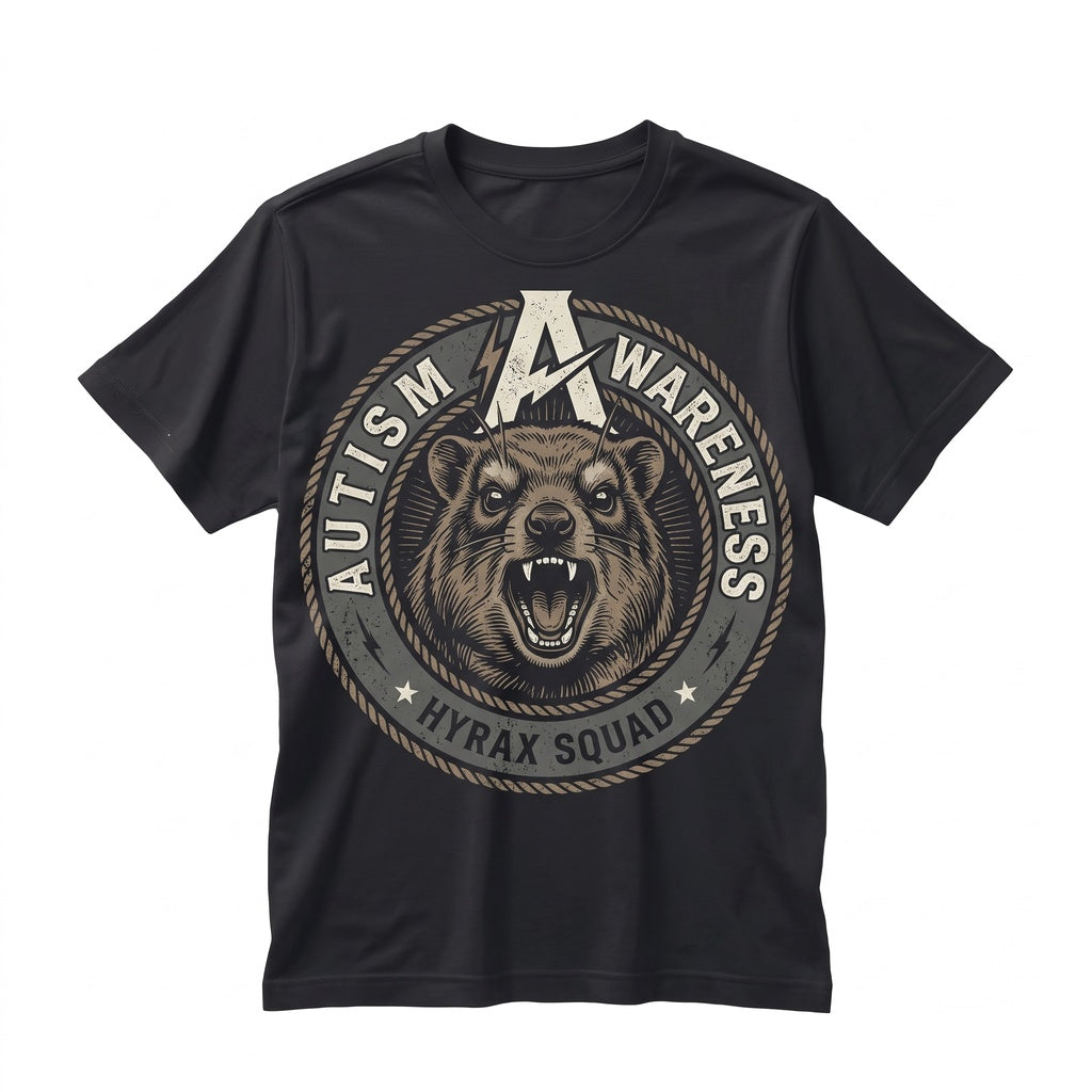 Autism Awareness Hyrax Graphic Support Acceptance Apparel Unisex TShirt