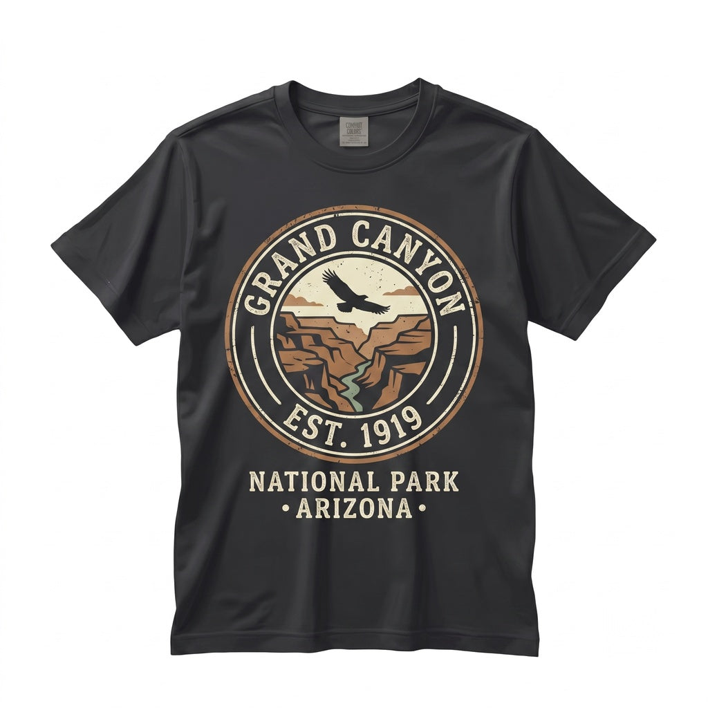 Grand Canyon National Park Arizona Desert Graphic Vintage Landscape Retro Hiking Nature Gift Unisex TShirt