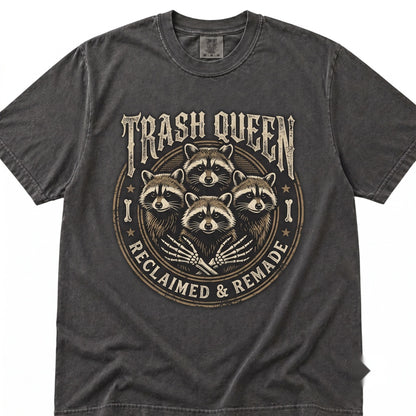 Funny Trash Panda Meme Graphic Queen Vintage Raccoon Unisex TShirt