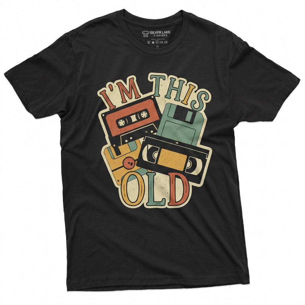 Vintage 80s 90s Retro Cassette Tape Graphic Im This Old Nostalgia Mens Classic Dad Gift Cotton Short Sleeve Top Unisex TShirt