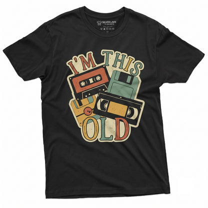 Vintage 80s 90s Retro Cassette Tape Graphic Im This Old Nostalgia Mens Classic Dad Gift Cotton Short Sleeve Top Unisex TShirt