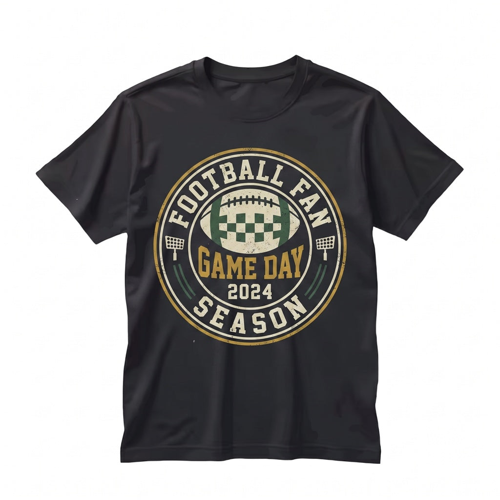Game Day Checkered Football Sports Touchdown Tailgate Crew Neck Sweatshirt Unisex TShirt