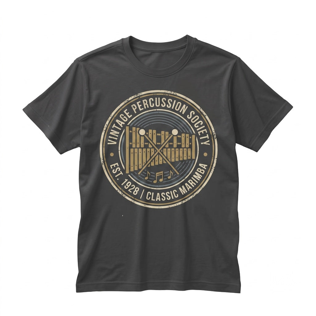 Vibraphone Xylophone Percussion Instrument Elegant Faux Gold Print Orchestra Band Musician Gift Unisex TShirt