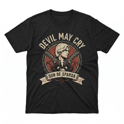 Dante Demon Hunter Dual Guns Graphic Cotton Vintage Gaming Apparel Unisex TShirt