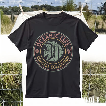 Y2K Tropical Fish Graphic Reef Aquarium Wildlife Retro Coastal Aesthetic Ocean Apparel Unisex TShirt