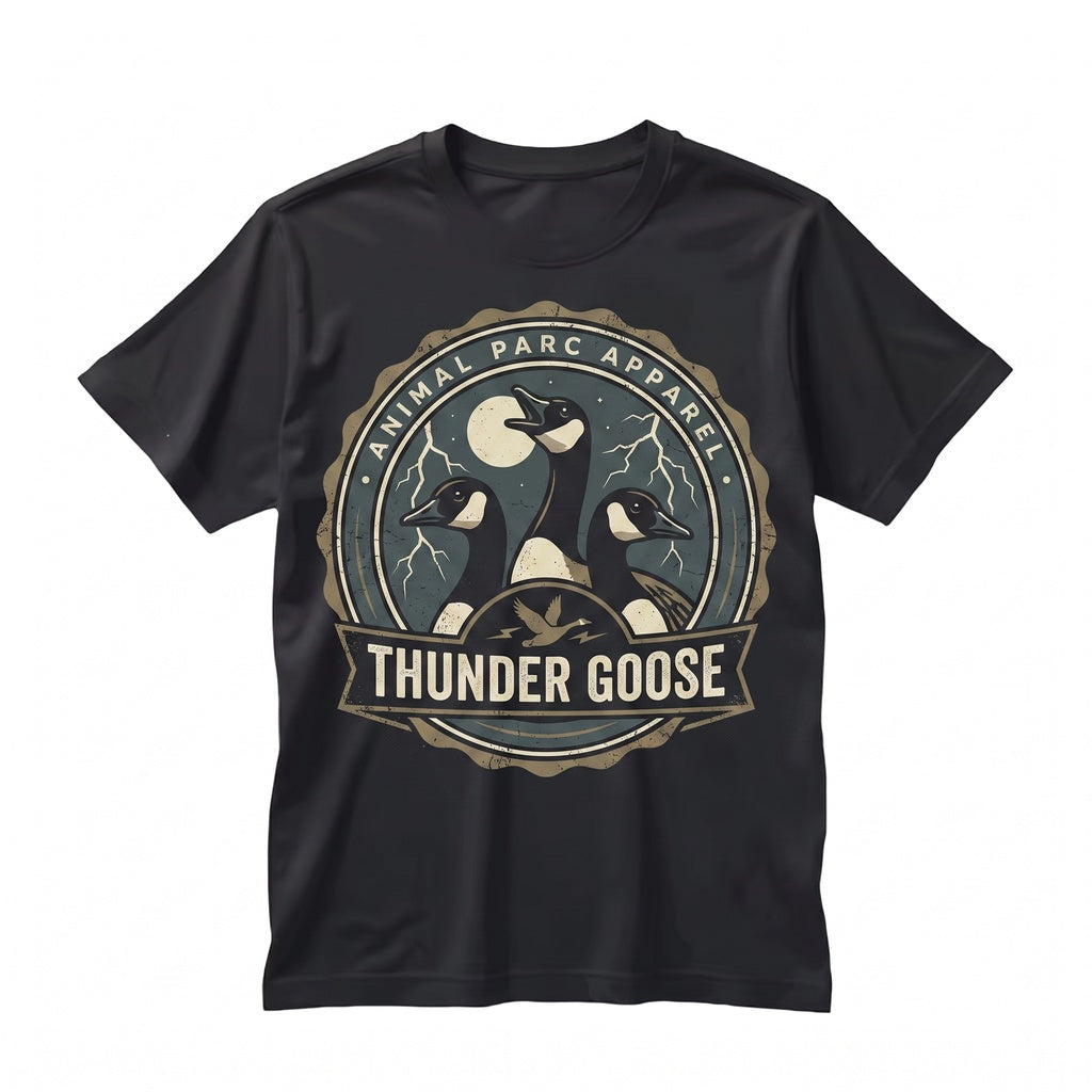 Lightning Full Moon Vintage Silly Goose 90s Gothic Animal Graphic Funny Farm Gift Unisex TShirt
