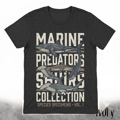 Vintage Shark Graphic Ocean Predator Marine Life Sea Animal Aesthetic Gift Unisex TShirt