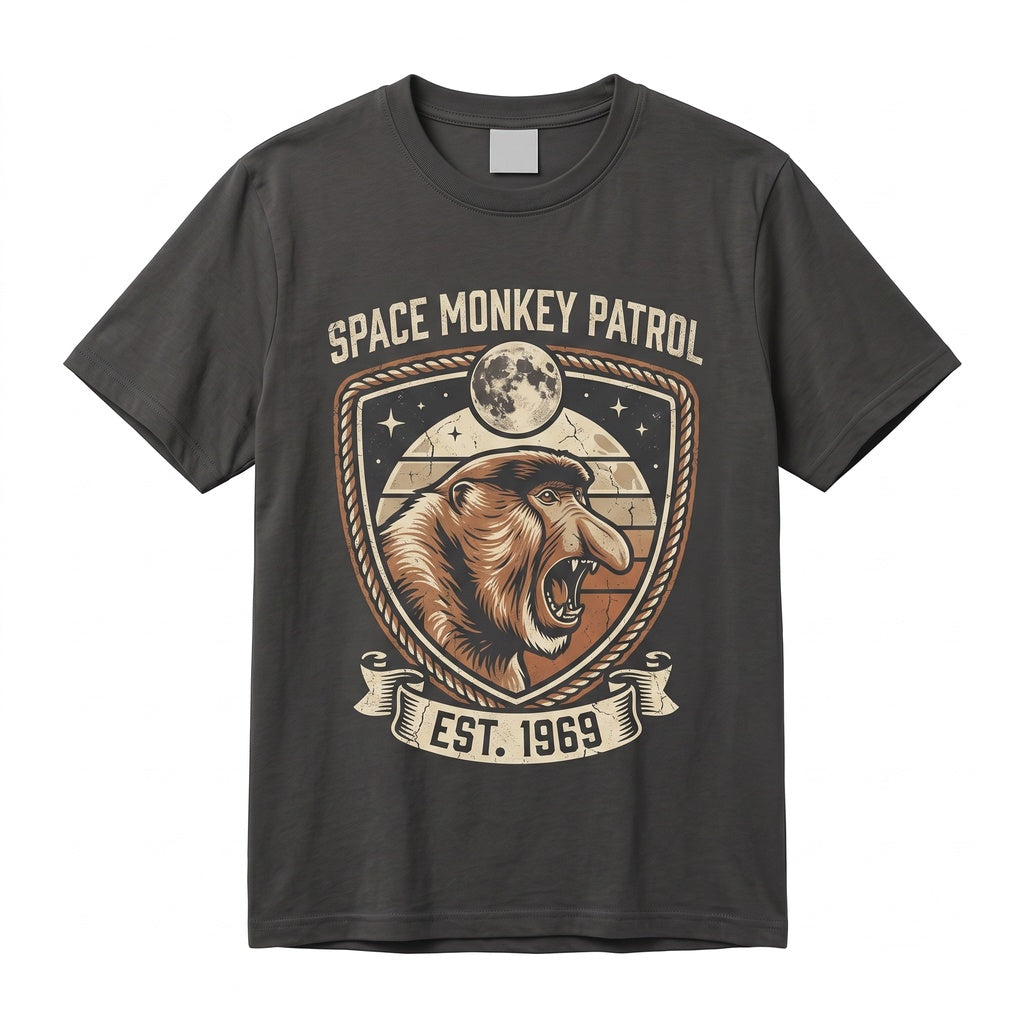 Three Proboscis Monkey Graphic Funny Big Nose Primate Vintage Oversized Jungle Exotic Animal Gift Unisex TShirt