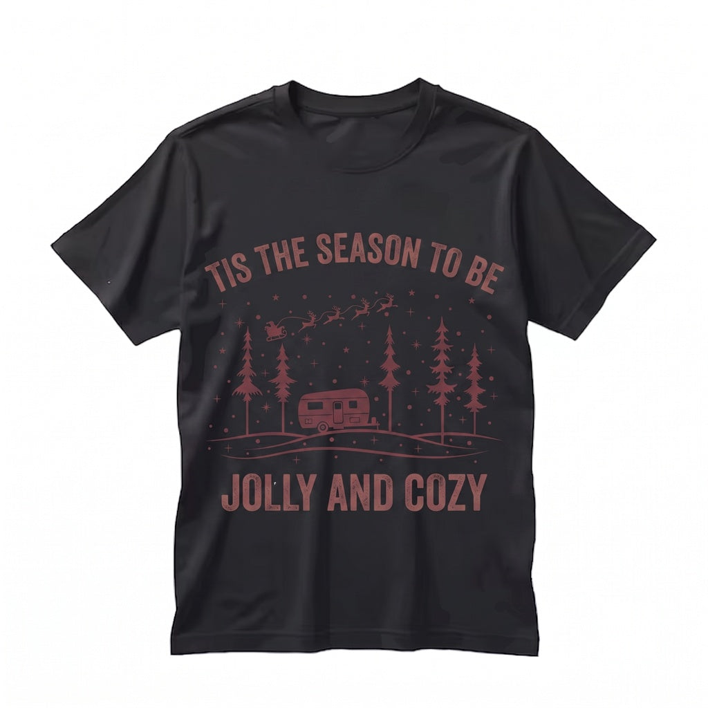 Christmas Camper Holiday Festive Outdoor Graphic Apparel Unisex TShirt