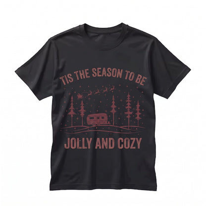 Christmas Camper Holiday Festive Outdoor Graphic Apparel Unisex TShirt