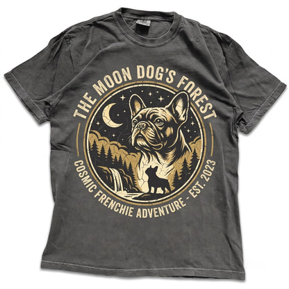 French Bulldog Howling Full Moon Retro Graphic Funny Canine Pet Parent Gift Unisex TShirt