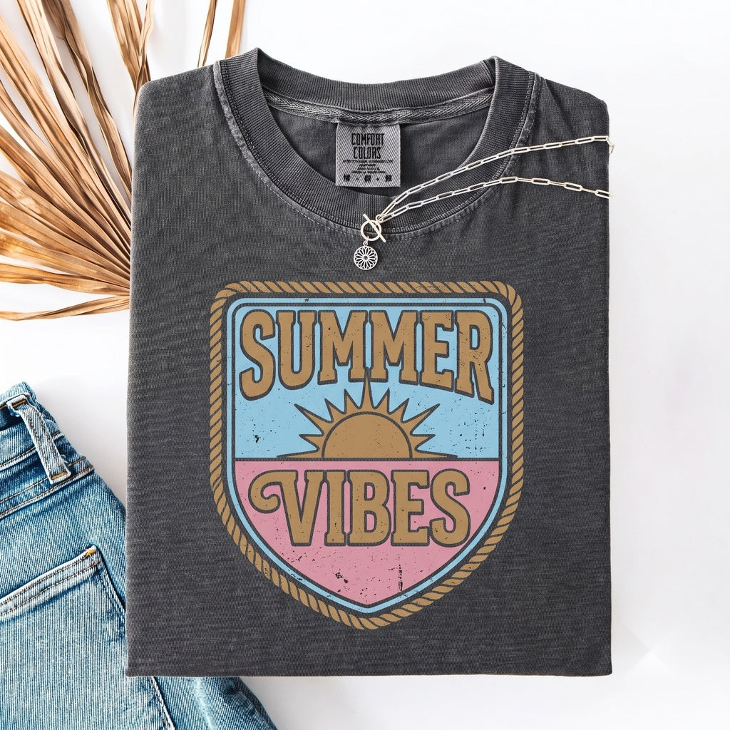Summer Vibes Beach Ready Vacation Sunshine Fun Graphic Apparel Unisex TShirt