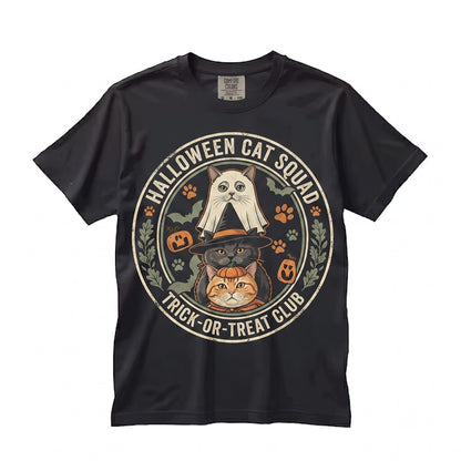 Halloween Cat Pumpkin Witch Spooky Fall Lover Sweatshirt Graphic Vintage Apparel Unisex TShirt