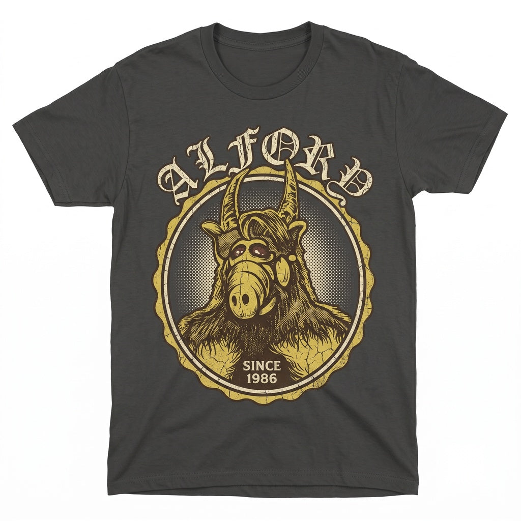 Alfory Graphic Print Cotton Short Sleeve Casual Crewneck Unisex TShirt