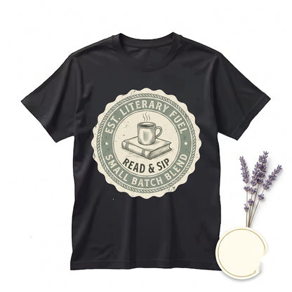 Books and Coffee Lover Reading Teacher Librarian Bookworm Gift Graphic Apparel Unisex TShirt