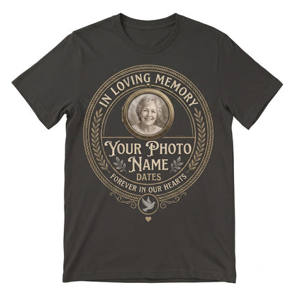 Custom Memorial Graphic Picture Tribute Apparel, Personalized Funeral Remembrance Gift for Pets & Deceased Loved Ones Unisex