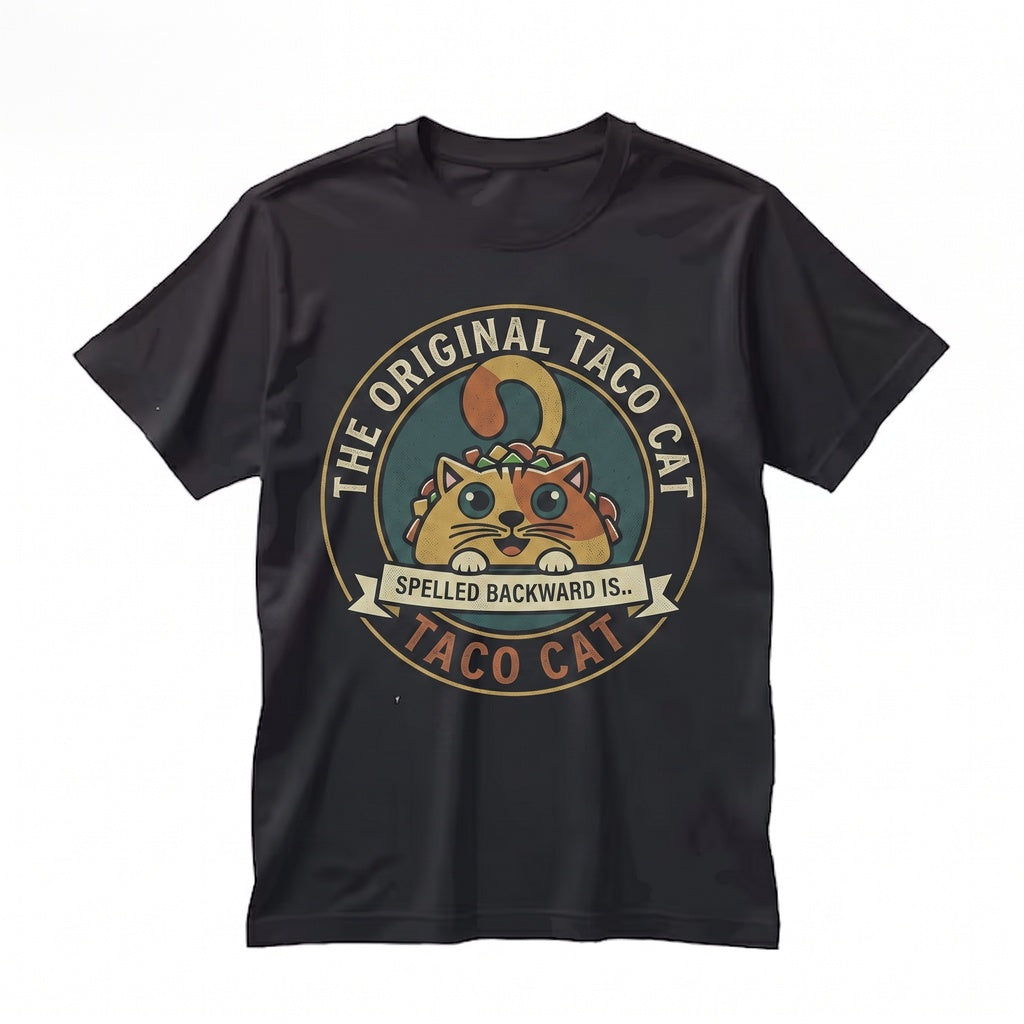 Tacocat Spelled Backward Is A Palindrome Cute Funny Kitty Foodie Birthday Gift Unisex TShirt