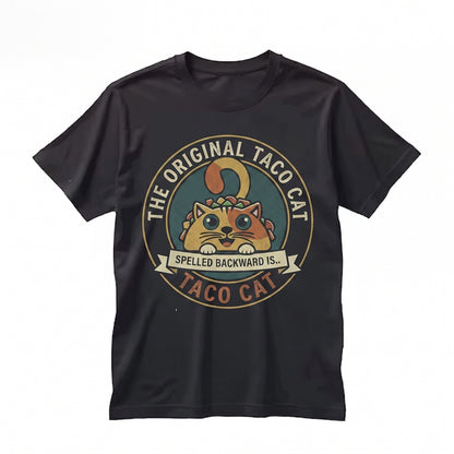 Tacocat Spelled Backward Is A Palindrome Cute Funny Kitty Foodie Birthday Gift Unisex TShirt