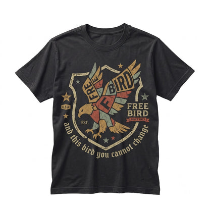 Free Bird Vintage Southern Rock Band Music Graphic Cotton Apparel Unisex TShirt