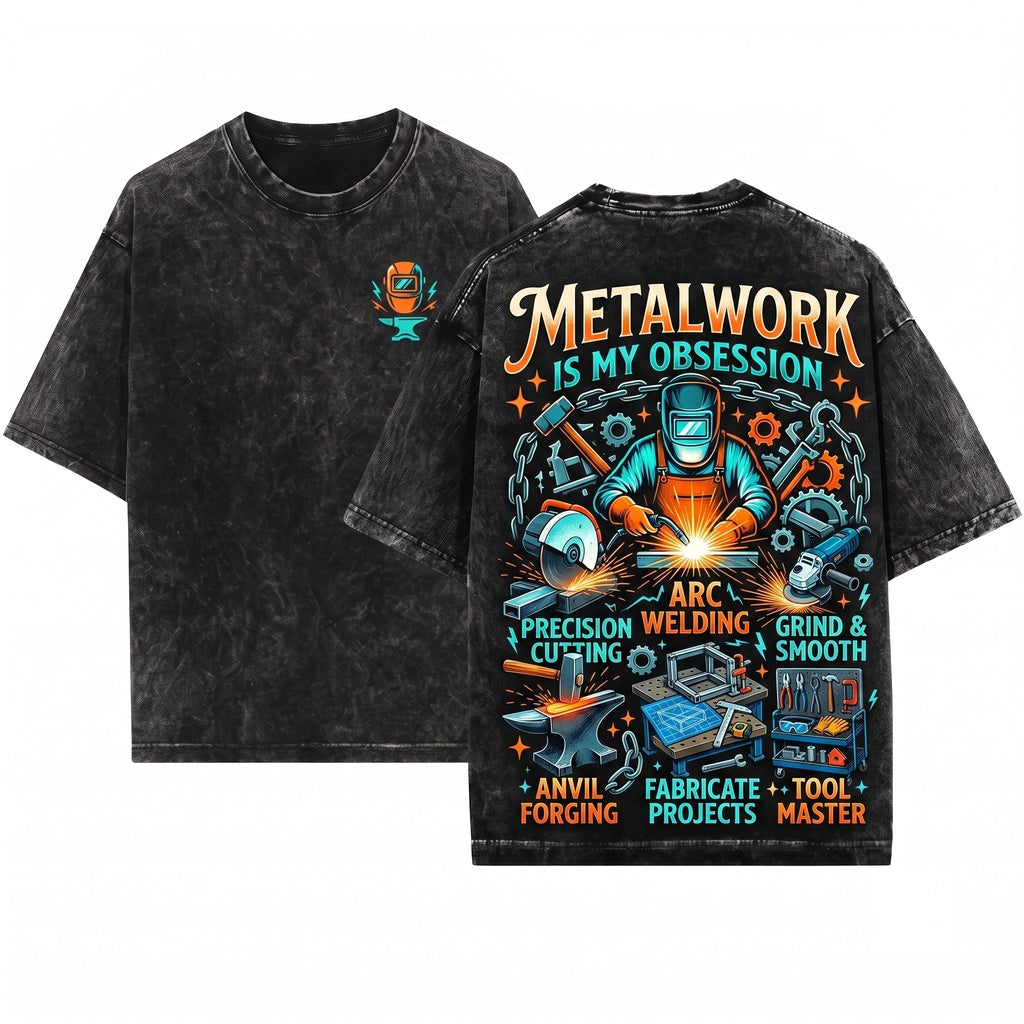 Things I Do In My Spare Time Metalworking Welder Fabricator DIY Hobbyist Handyman Gift Dad Tradesman Unisex Wash T-Shirt