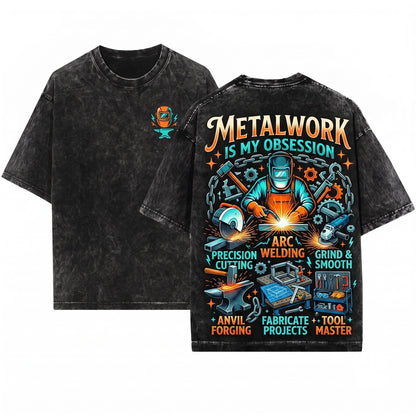 Things I Do In My Spare Time Metalworking Welder Fabricator DIY Hobbyist Handyman Gift Dad Tradesman Unisex Wash T-Shirt