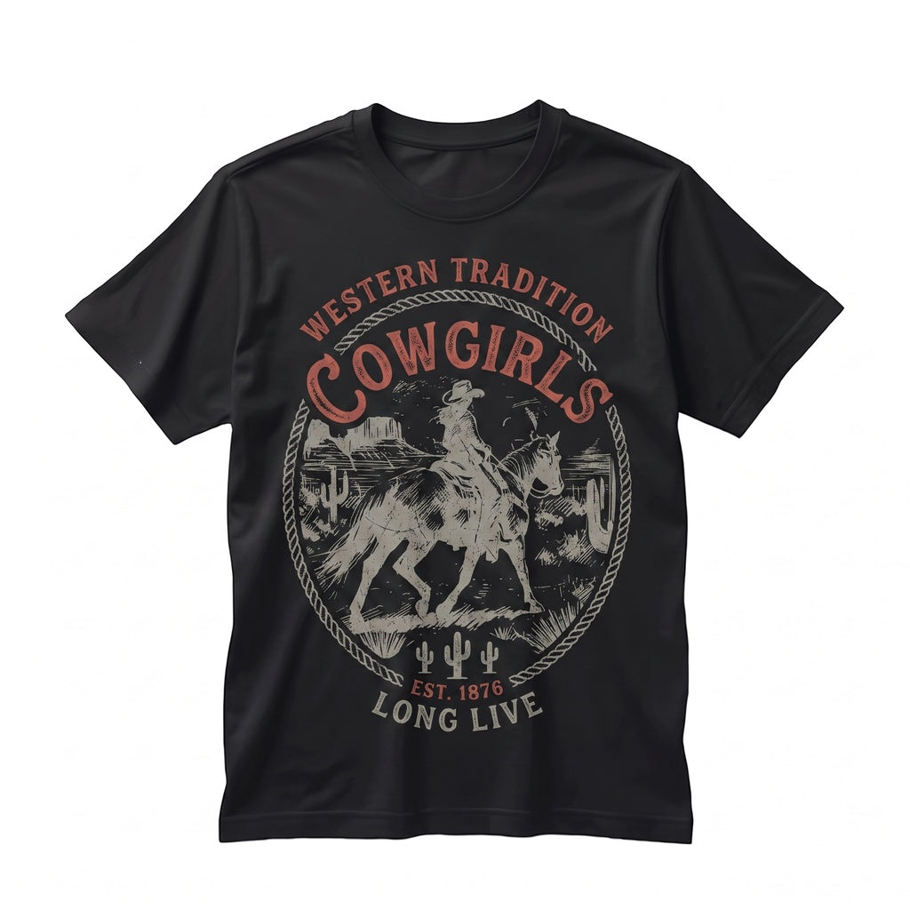 Long Live Cowgirls Retro Western Graphic Vintage Rodeo Country Gifts Unisex TShirt
