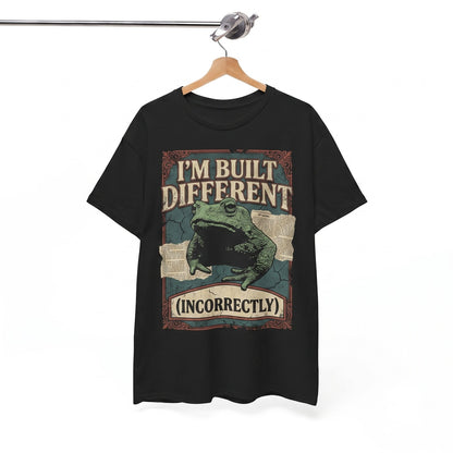 Built Different Incorrectly Frog Graphic Funny Meme Toad Sarcastic Humor Unisex TShirt