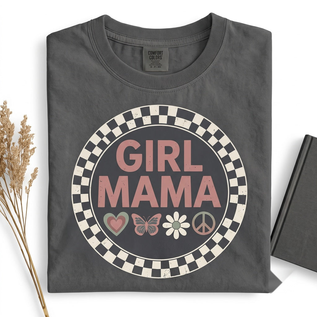 Girl Mama Checkered Mothers Day New Mom Gifts Life Appreciation Graphic Top Apparel, Unisex TShirt