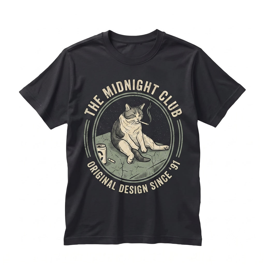 Funny Smoking Cigarette Cat Meme Cool Gen Z Joke Stupid Brainrot Kitty Lover Gift Unisex TShirt