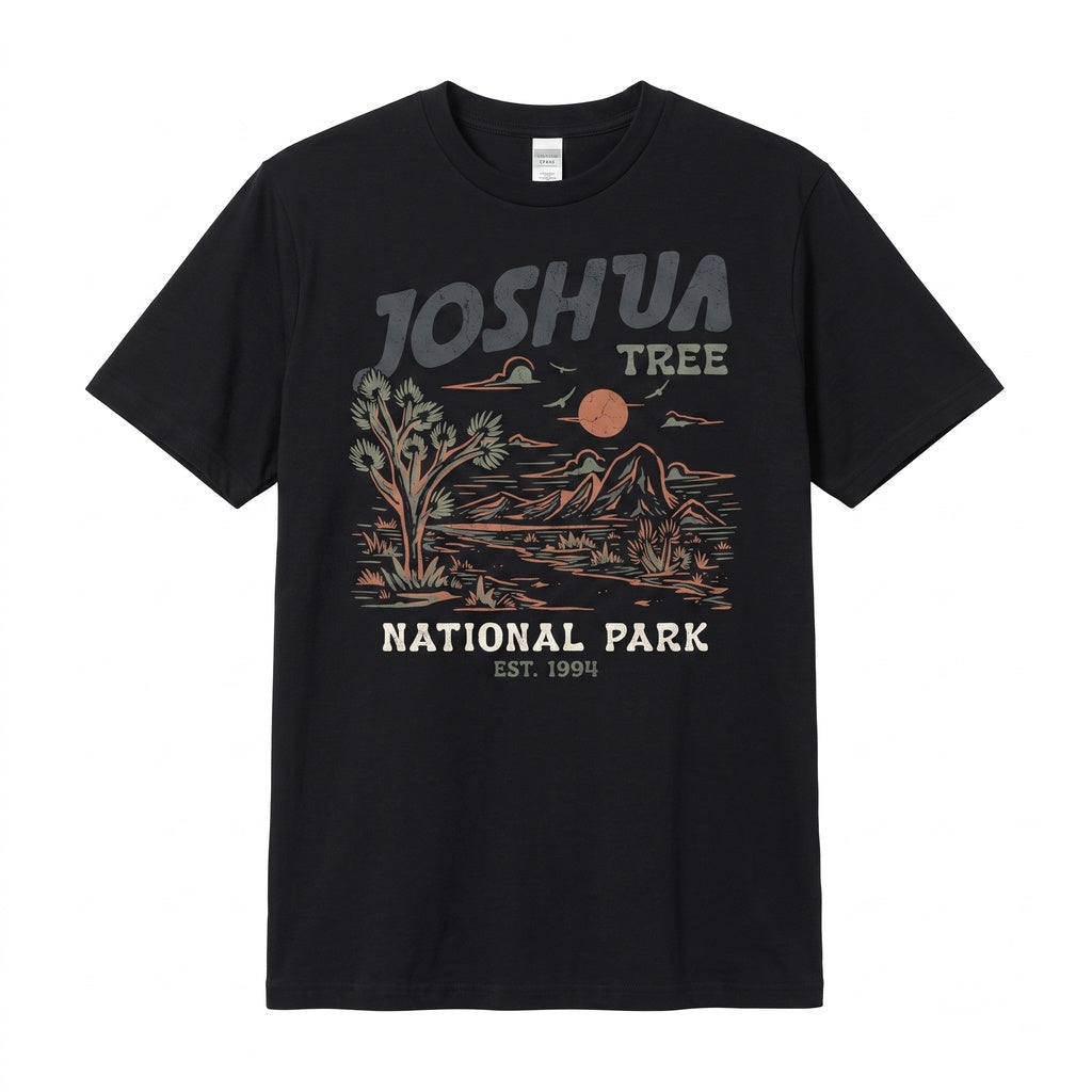 Joshua Tree National Park California Desert Vintage Retro Graphic Print Unisex TShirt