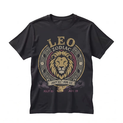 Vintage Leo Zodiac Lion Astrology Horoscope Graphic Unisex TShirt