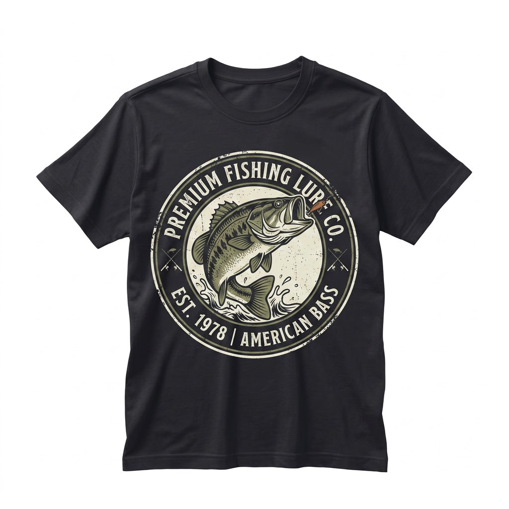 Vintage Largemouth Smallmouth Bass Fishing River Angler Outdoors Graphic Gift Unisex TShirt