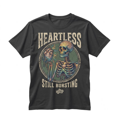 Rainbow Heartless Skeleton Dark Humor Sarcastic Snarky Funny Graphic Novelty Unisex TShirt