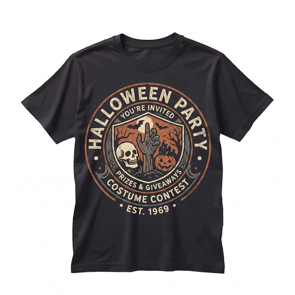 You Are Invited To A Halloween Party Gift Trick Or Treating Spooky Season Autumn Graphic Apparel Unisex TShirt