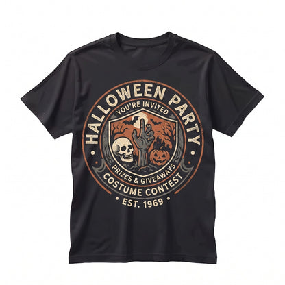 You Are Invited To A Halloween Party Gift Trick Or Treating Spooky Season Autumn Graphic Apparel Unisex TShirt